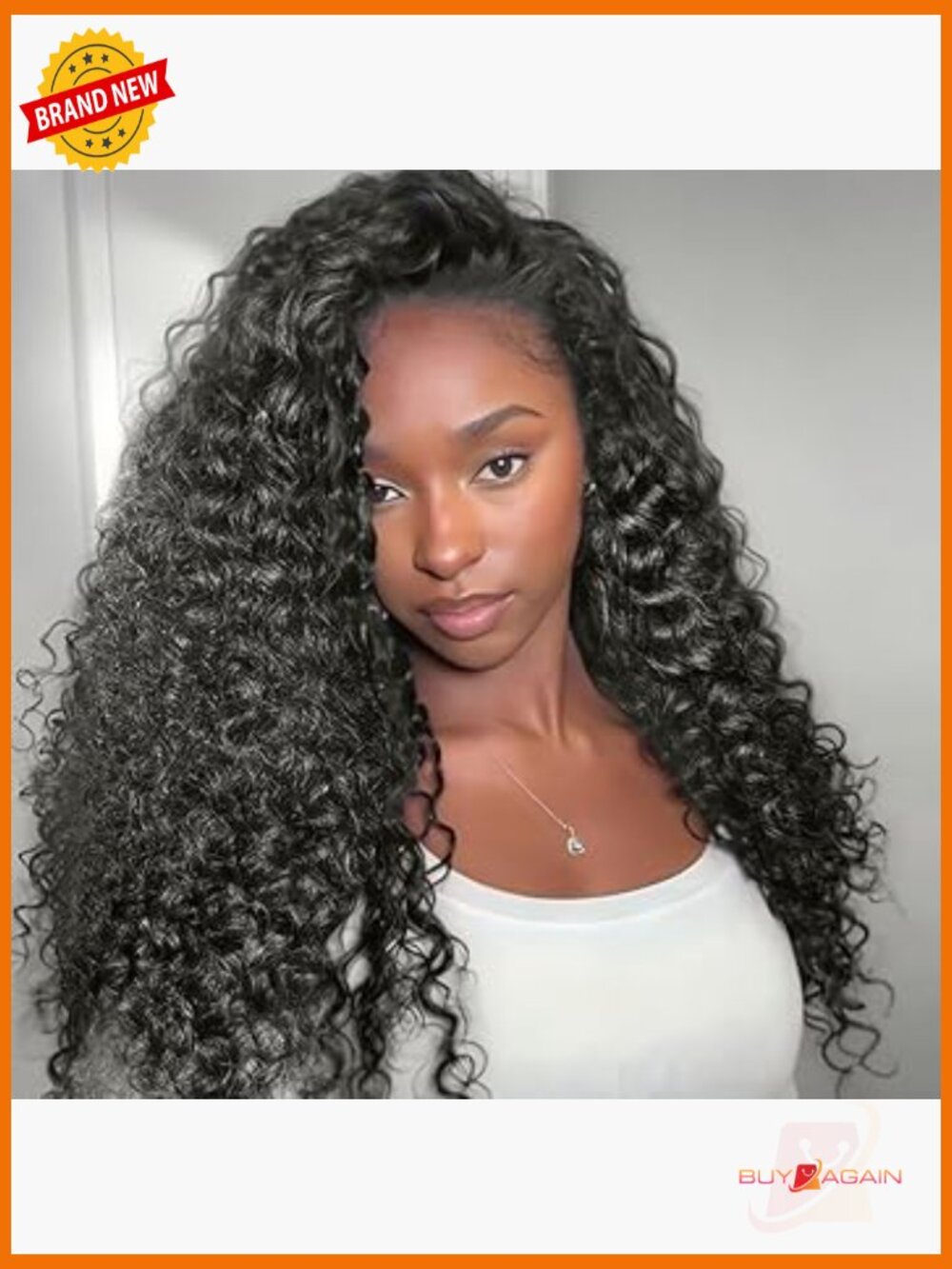 200 Density Curly Half Wig Human Hair Glueless 24 Inch 3 In 1 Adjustable String